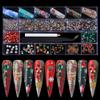 MEILINDS Christmas Nail Art Rhinestones & Charms - 22 Pcs Mixed Crystal Set - Resin, Glass, Metal - Christmas Tree, Snowman, Reindeer & More - Nail Art Kit view 3