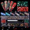MEILINDS Christmas Nail Art Rhinestones & Charms - 22 Pcs Mixed Crystal Set - Resin, Glass, Metal - Christmas Tree, Snowman, Reindeer & More - Nail Art Kit view 4