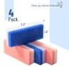 Slick- Pumice Stone for Feet Callus Remover, 4 Pack, 2 Colors, Foot Scrub for Pedicure, Foot Stone Pumice, Callus Remover for Feet, Foot Callus Remover, Feet Scrubber Dead Skin, Foot Pumice Stone view 2