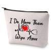 BLUPARK CNA Makeup Bag Certified Nursing Assistant Gifts I Do More Than Wipe Asses Cosmetic Bag for CAN Nurse (Wipe Asses) view 1
