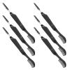 Beaupretty 6pcs Dual-ended Eyebrow and Eyelash Brush Foldable Multifunctional Tool for Daily Grooming Suitable for Home and Salon Use Black view 1