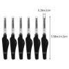 Beaupretty 6pcs Dual-ended Eyebrow and Eyelash Brush Foldable Multifunctional Tool for Daily Grooming Suitable for Home and Salon Use Black view 2