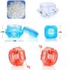 100Pcs 3g/5g Plastic Diamond Shaped Cosmetic Jars Skin Care Containers Refillable Bottle 3ml/5ml Lotion Case Vials Face Cream Sample Pot Nail Art Eye Shadow Gel Box (3G,Purple) view 2