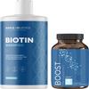 Biotin Volumizing Shampoo for Fine, Thinning Hair - Sulfate-Free with Tea Tree and Rosemary Oils, Plus Hair, Skin and Nail Vitamins view 1