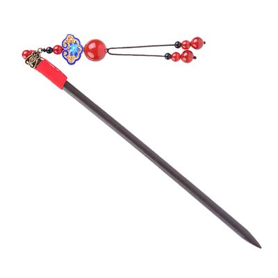 Beaupretty Hanfu Hairpin Geisha Hair Chopsticks Chinese Hair Chopstick Handmade Hairpin Hair Pin Stick Vintage Tassel Flower Decor Chinese Decor Hair Stick Woman Manual Ebony Accessories