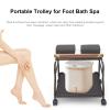 Beauty Salon Nail Or Foot Bath Spa Portable Esthetician Trolley Cart for Foot Rest Pedicure Manicure Funiture Massage Table Salon Supplies 2 Way Use 3 Color Option Elitzia (Dark Brown) view 2