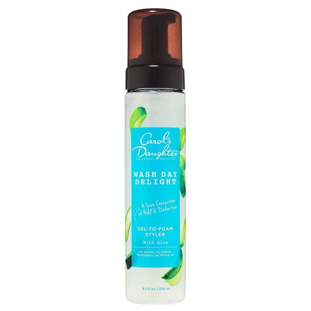 Carol's Daughter Wash Day Delight Hair Gel to Foam Mousse Styler and Hair Detangler for Curls with Aloe, Natural-looking Hold 8.5 fl oz
