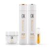 GK Hair Global Keratin Moisturizing Shampoo And Conditioner 300ml With Deep Conditioner Masque 200G And Free Argan Oil Serum 10ml For Dry Frizzy Damaged Hair - Sulfate And Paraben Free view 1