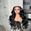 mszyhuwan Body Wave 134 Transparent Lace Frontal Human Hair Wigs For Black Women Glueless Pre Plucked Bleached Knots Loose Wave Wavy Natural Hair Brazilian Remy 150% Density 16 Inch view 3
