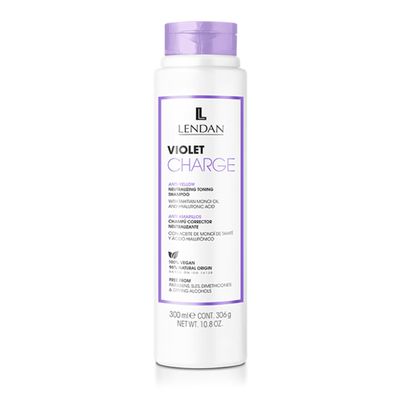 Lendan - Purple Shampoo - Violet Charge Shampoo - 300 ml - With Violet Pigments - Color Correcting - Neutralizes Yellow Tones - Deep Hair Hydration - Vegan