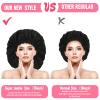 4 Pieces Jumbo Shower Caps Extra Large Shower Caps Long Dreadlock Caps Huge Braid Bonnets Waterproof Big Bath Hats Oversize Bath Caps for Women Girls (Bright Colors,Blank Pattern) view 3