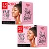 Red by Kiss Hair Wrapping Strip, Ultra Strong 2X Longer Stretch, 40 Strips, Suitable for Wet/Dry Hair, White, Styling Paper for Sleek Hairstyles (3.5", Black, 2 PACK) view 1