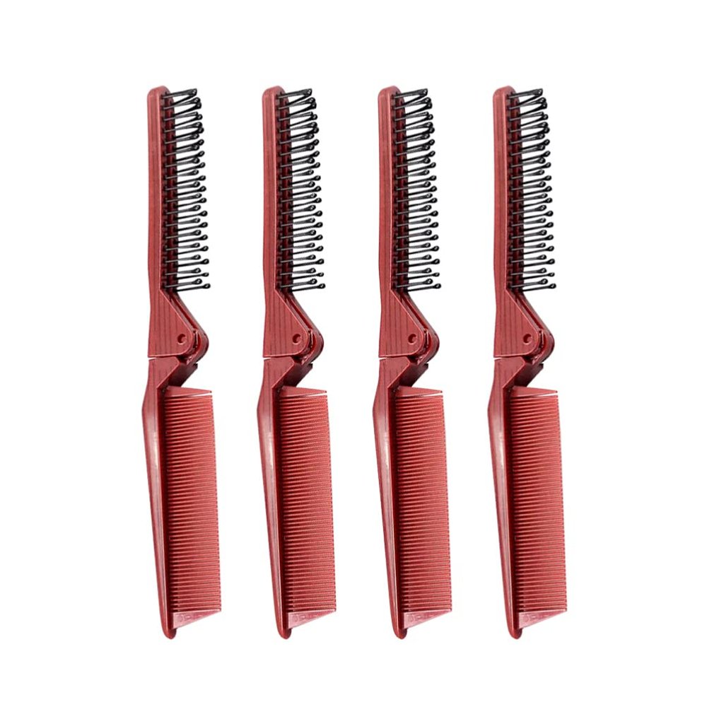 FOMIYES 4pcs Portable Folding Hair Combs Travel Combs for Easy Styling and Storage for Home and Go Use