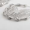 Aksod Butterfly Dangle Earrings Silver Circle DOP Earrings Chunky Statement Ear Jewelry for Women and Girls (Style B) view 4