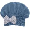 1pc Dry Hair Cap Cute Bowknot Hair Drying Turban Coral Super Absorbent Shower Bath Spa Cap Blue view 1