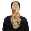 18" Synthetic Claw Clip In Ponytail Hair Extensions Blonde Long Wavy Jaw Ponytail Tail Extension Drawstring Wrap Around HPP002F 16-21inches view 1