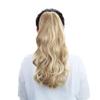 18" Synthetic Claw Clip In Ponytail Hair Extensions Blonde Long Wavy Jaw Ponytail Tail Extension Drawstring Wrap Around HPP001D 16-21inches view 4