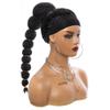 18Inch Synthetic Kinky Straight Hair Bubble Ponytail African American Wrap Synthetic Drawstring Afro Ponytail Hairextensions T1B-RED 24inches view 4