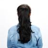 18" Synthetic Claw Clip In Ponytail Hair Extensions Blonde Long Wavy Jaw Ponytail Tail Extension Drawstring Wrap Around HPP002A 16-21inches view 1