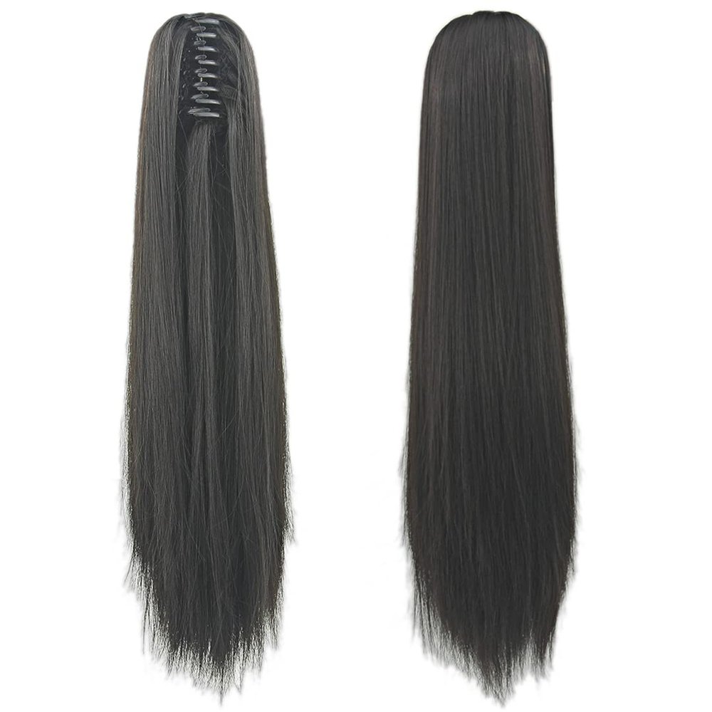 15 Colors 55Cm Straight Clip In Hairpiece Hair Extensions Blonde Gray Little Ponytail Tail Synthetic Hair Claw Ponytail P1B613 24inches