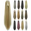 15 Colors 55Cm Straight Clip In Hairpiece Hair Extensions Blonde Gray Little Ponytail Tail Synthetic Hair Claw Ponytail P1B613 24inches view 4