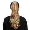 18" Synthetic Claw Clip In Ponytail Hair Extensions Blonde Long Wavy Jaw Ponytail Tail Extension Drawstring Wrap Around HPP004C 16-21inches view 1