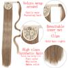34Inch Wrap Around Hair Extensions Long Straight Ponytail Hair Heat Resistant Clip In Drawstring Ponytail Hairpieces For Women SI66-12 34inches view 4