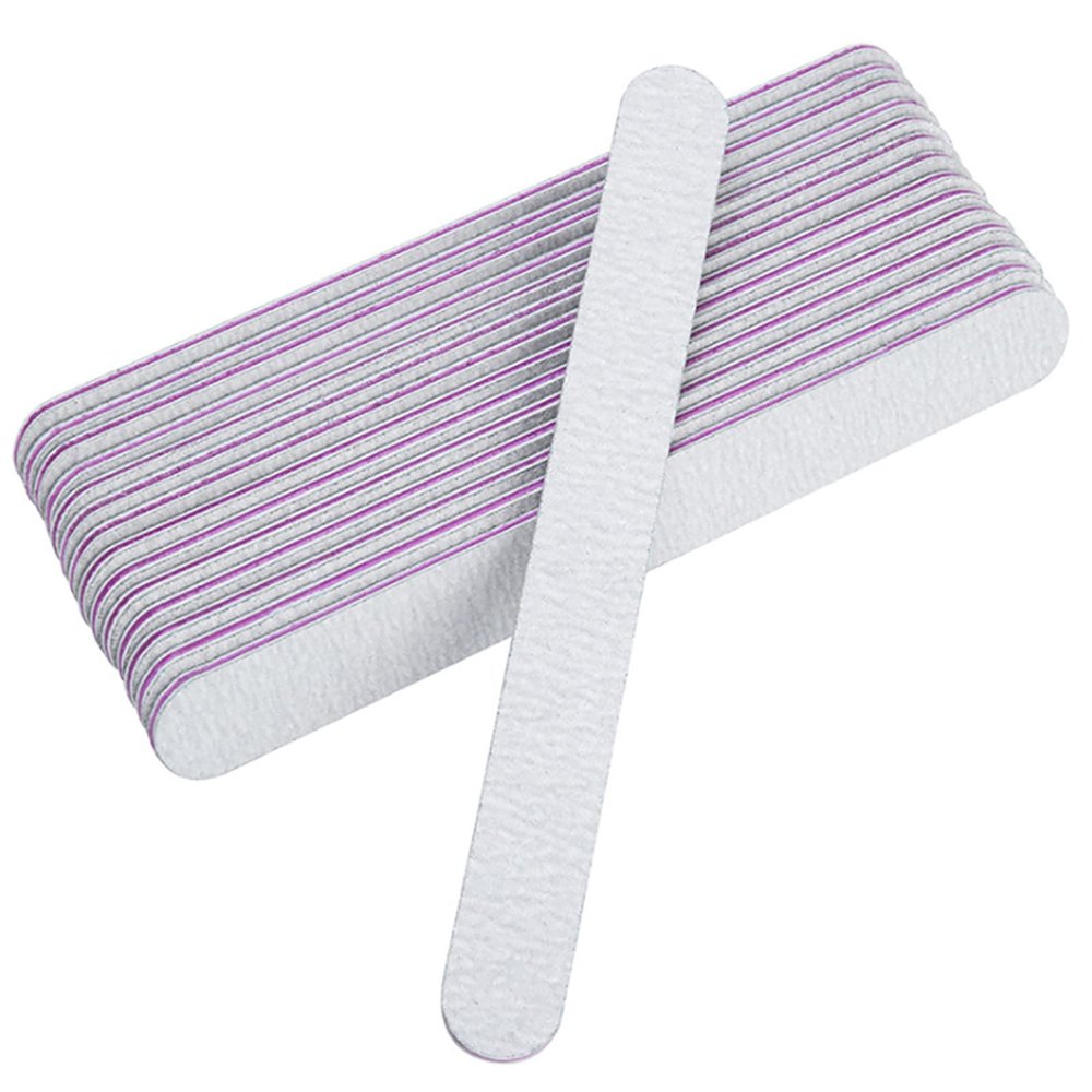 15PCS Professional Nail Files, Double Sided Emery Board for Nails 100/180 Grit Nail File Nail Files for Natural Nails or Thick Nails, Washable and Reusable