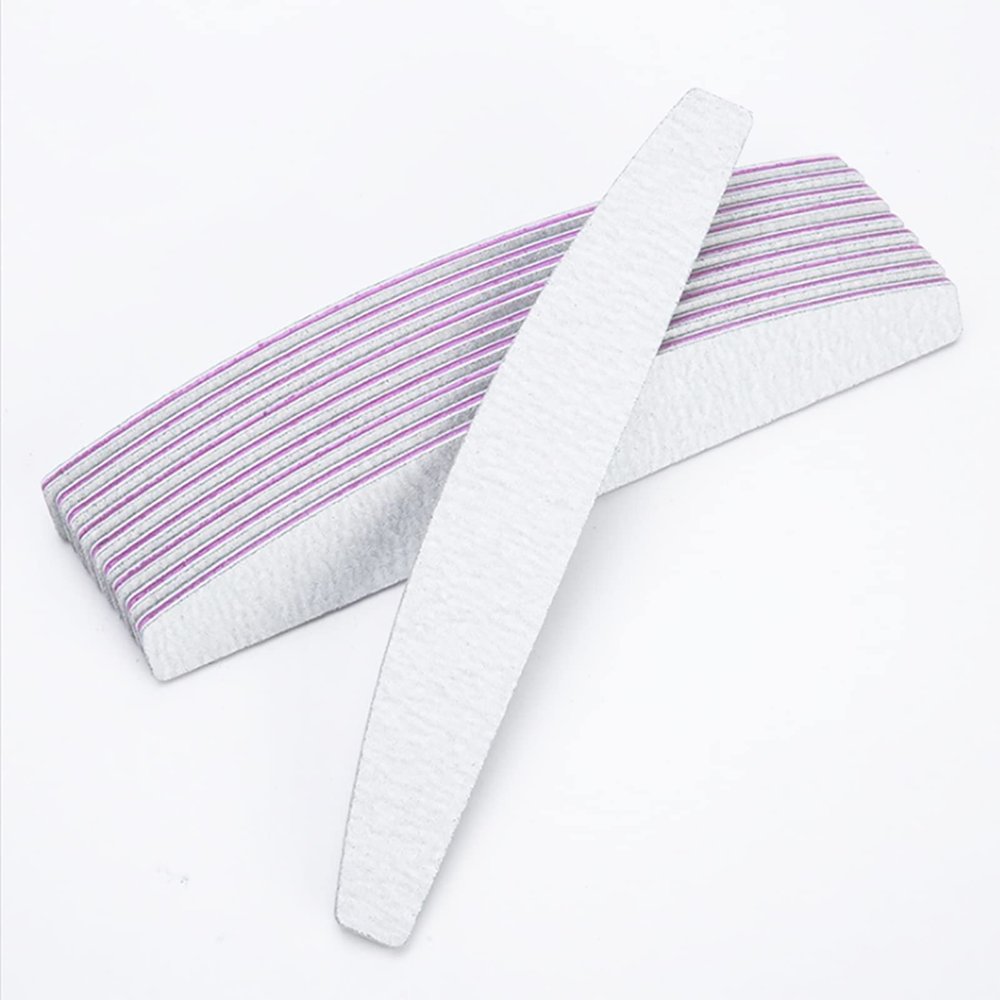 15PCS Professional Nail Files, Double Sided Emery Board for Nails 100/180 Grit Nail File Nail Files for Natural Nails or Thick Nails, Washable and Reusable