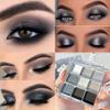 AMY'S DIARY Black Smokey Silver Glitter Shimmer Eye Eyeshadow Makeup Palette,9 Colors Cool Toned Matte Glitter Make Up Black Radiance Eyeshadow Palette Sombras De Ojos Profesional(A) view 1