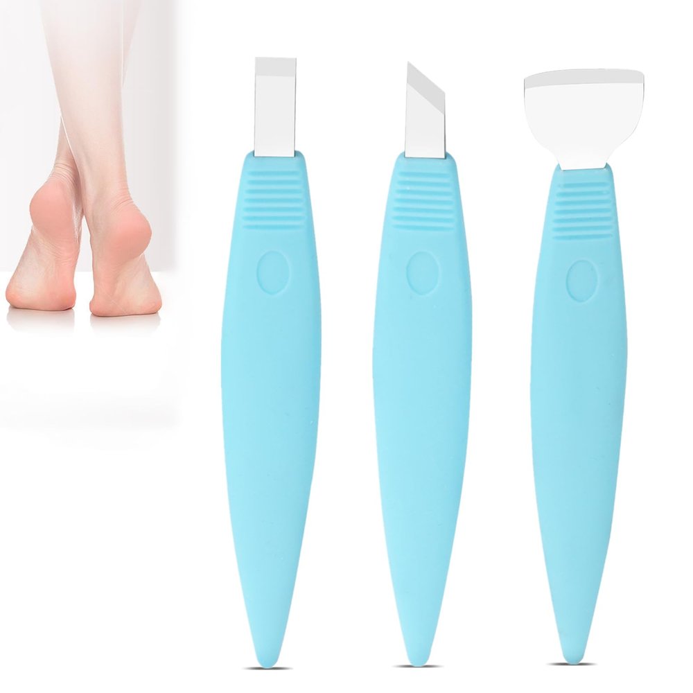 3Pcs Pedicure Knife Set for Feet, Stainless Steel Ingrown Toe Nail Correction Dead Skin Remover, Professional Foot Repair Sharp Blade Kit for Nail Corn Callus(Blue suit), Wholesale Business