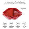 20Pcs Lip Mask Sheet,Red Cherry Moisturizing Plumping Lip Patches, Gel Treatment Lip Masks for Dry Lips Plump Lip Collagen Overnight Sleeping Lip Pads PatchesRed view 3