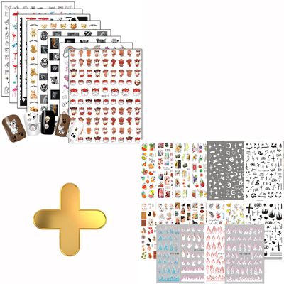 8 Sheets Animal Nail Art Stickers with 18 Sheets Colorful Nail Art Stickers