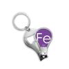 Chestry Elements Period Table Transition Metals Iron Fe Fingernail Clipper Cutter Opener Key Chain Scissor view 1