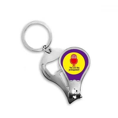 Dramatic Life Protagonist Fingernail Clipper Cutter Opener Key Chain Scissor