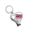 American State Flag Contour Hawaii Fingernail Clipper Cutter Opener Key Chain Scissor view 1
