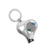 Affirmative Negative Circle Line Fingernail Clipper Cutter Opener Key Chain Scissor view 1