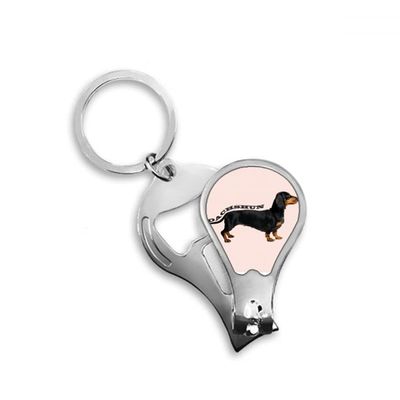 Dachshund Body Shape Pet Art Deco Fashion Fingernail Clipper Cutter Opener Key Chain Scissor