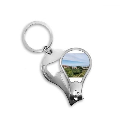 Country Pastoral House Art Deco Fashion Fingernail Clipper Cutter Opener Key Chain Scissor