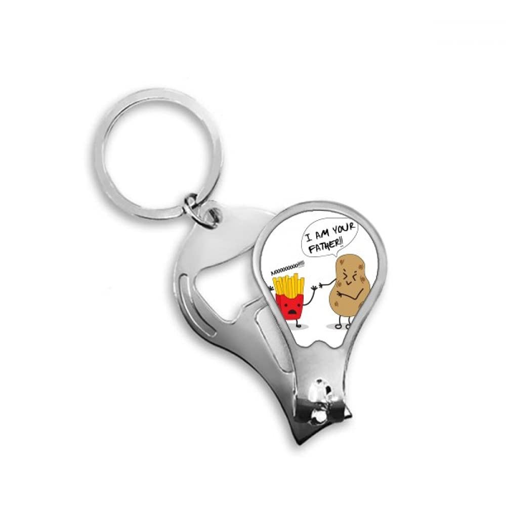 Father Potato Chips Origin Fingernail Clipper Cutter Opener Key Chain Scissor