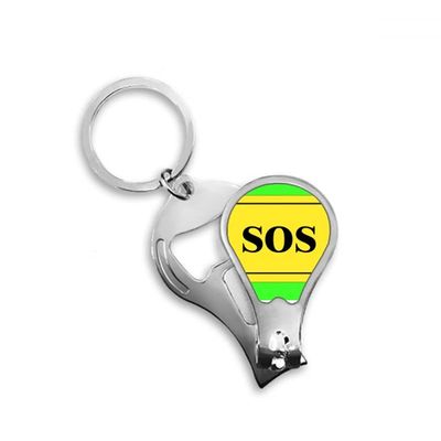 Eye Catching Clear Sign Art Deco Fashion Fingernail Clipper Cutter Opener Key Chain Scissor