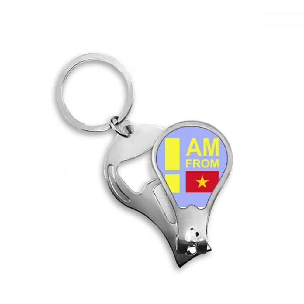 I Am from Vietnam Art Deco Fashion Fingernail Clipper Cutter Opener Key Chain Scissor