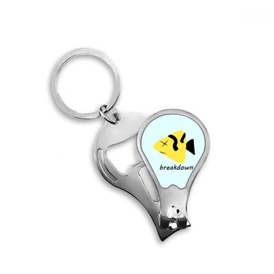 Dead Fish Sad Depressed Art Deco Fashion Fingernail Clipper Cutter Opener Key Chain Scissor