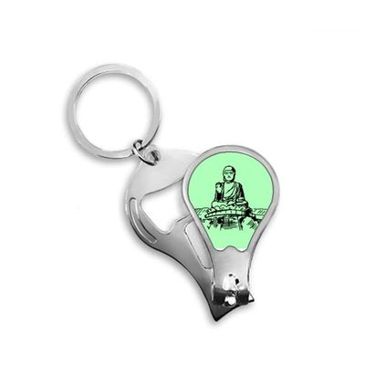 Altar Building Blessing Statue Outline Fingernail Clipper Cutter Opener Key Chain Scissor