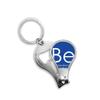 Chestry Elements Period Table Alkaline Earth Metal Beryllium Be Fingernail Clipper Cutter Opener Key Chain Scissor view 1