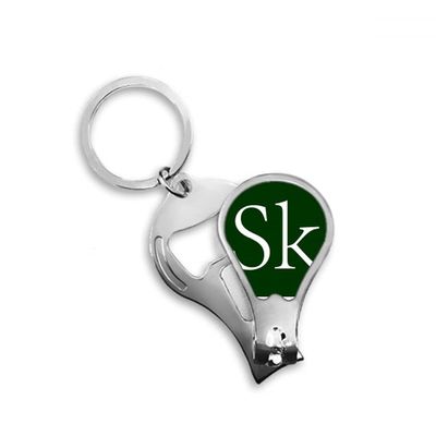 Currency Symbol Slovak Koruna SKK Fingernail Clipper Cutter Opener Key Chain Scissor