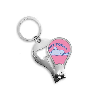 Animal Lies Rest Art Deco Fashion Fingernail Clipper Cutter Opener Key Chain Scissor
