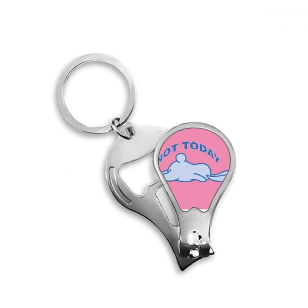 Animal Lies Rest Art Deco Fashion Fingernail Clipper Cutter Opener Key Chain Scissor