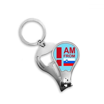 I Am from Slovenia Art Deco Fashion Fingernail Clipper Cutter Opener Key Chain Scissor