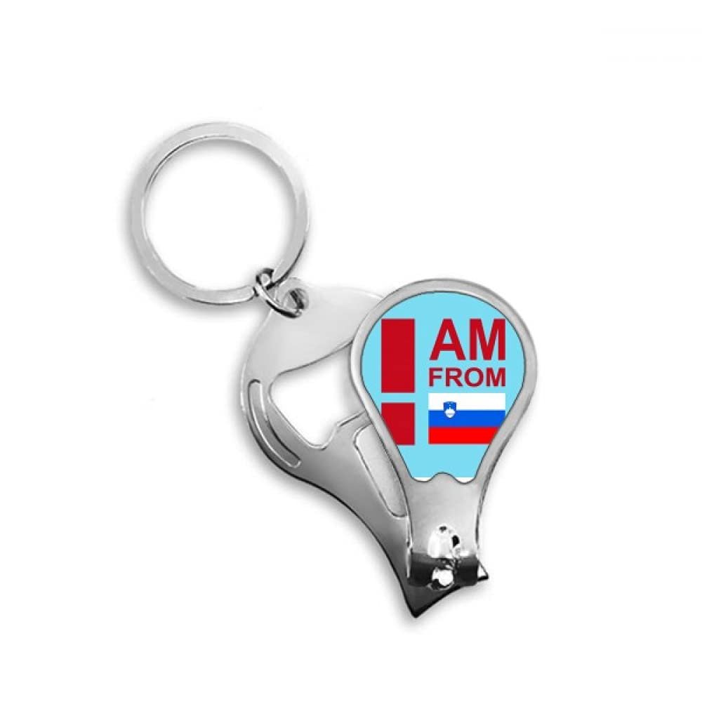 I Am from Slovenia Art Deco Fashion Fingernail Clipper Cutter Opener Key Chain Scissor